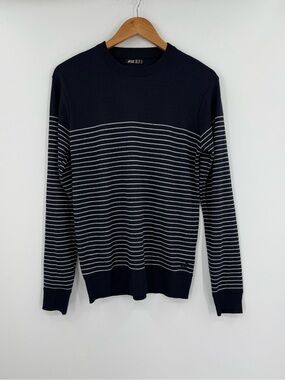Cuidado Con El Perro Breton Striped Sweater Crewneck | Navy / White | Small